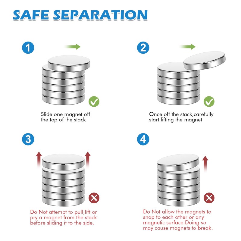 Wukong N45 Tiny Magnets, 5x1mm | 100 Pack Magnets Small