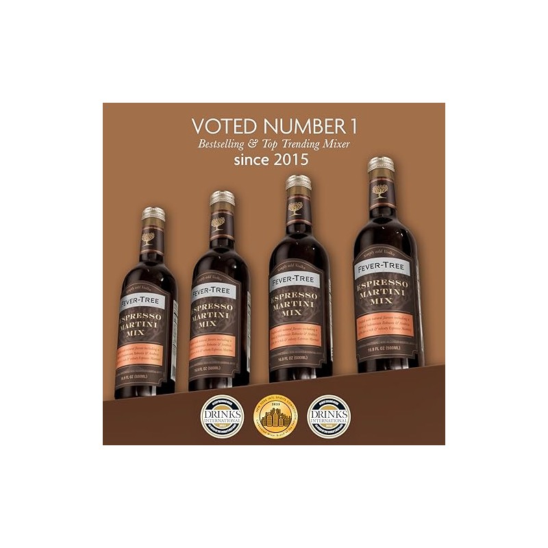 FEVER-TREE Espresso Martini Mix, 16.9 FZ. Mezcla para Cóctel Espresso