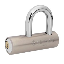Hermex CA-109Q Steel padlock, 109mm, short hook, dotted key