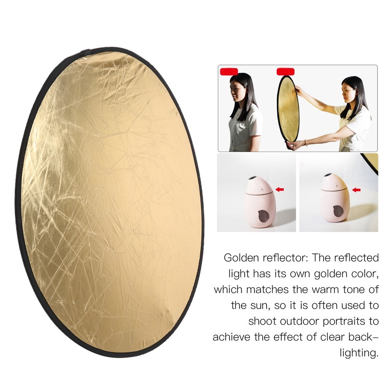 110cm Round Reflector 2 in 1 Collapsible Round Photography Reflector