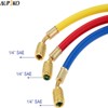 Refrigerant A/C Charging Hoses with Ball Valves, 3-Color 60" R410A