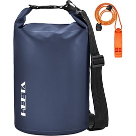HEETA Waterproof Dry Bag for Women Men, 5L/10L/20L/30L/40L Roll Top Lightweight Dry Storage Bag Backpack with Emergency Whistle for Travel, Kayaking,