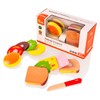Viga Wooden Hamburger & Sandwich Set - Childrens Pretend Play