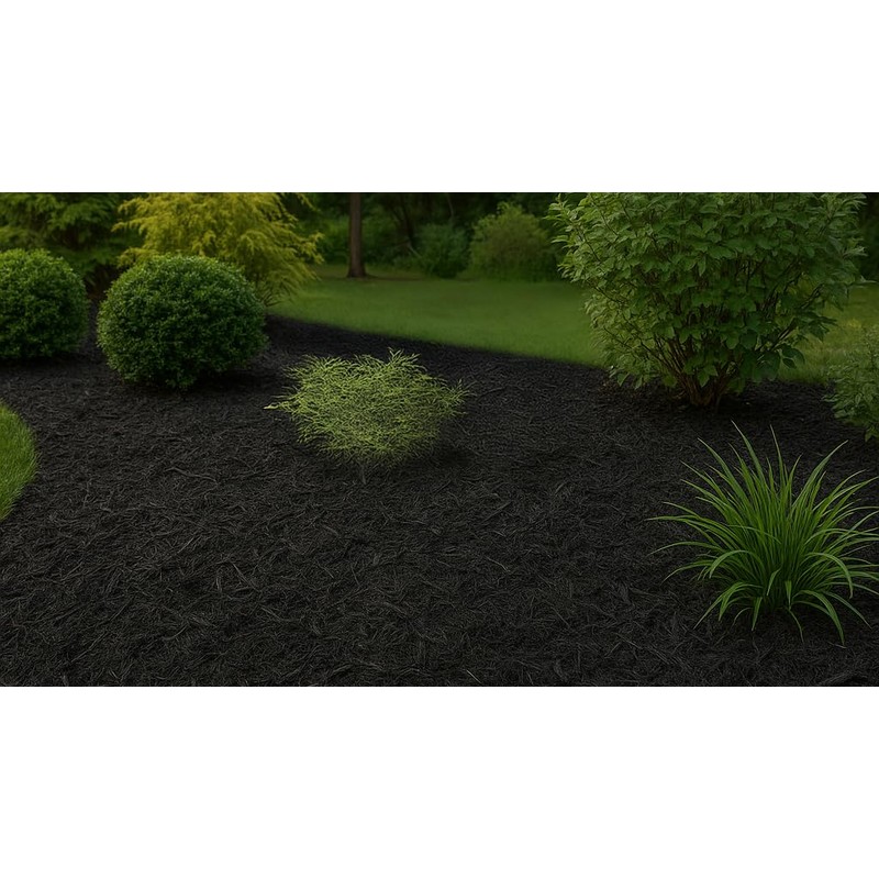 Black Shredded Redwood Mulch, Natural Dyed, Erosion Control Mulch, Great
