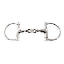 Korsteel Stainless Steel French Link Dee Ring Snaffle Bit, 5"