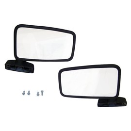 KarParts360 For Jeep Wrangler 1990 1991 1992 1993 Door Mirror Set Driver And Passenger Side | Pair | Front | Textured Black | Plastic/Metal/Glass | Yuppy Jeep (YJ)