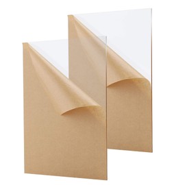 SAVITA 2 Pcs 5x7 Inch/12.7x17.8 cm Clear Acrylic Plexiglass Perspex Sheet 0.08 Inch/2 mm Thick Transparent Acrylic Board with Protective Paper for Photo Frame Replacement, DIY Display Project, Craft