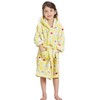 ECHERY Boys Girls Bathrobes Toddler Robes Children's Plush Soft Coral