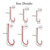Kunsilane 300PCS Offset Hooks with Barbed Long Shank Beak Worm