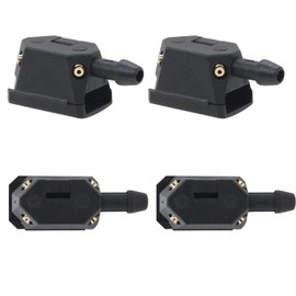 Amavoler 4 PCS Universal Windshield Washer Nozzle Arm Mounted Jets Nozzles 4-Way 9mm.(4 PCS)
