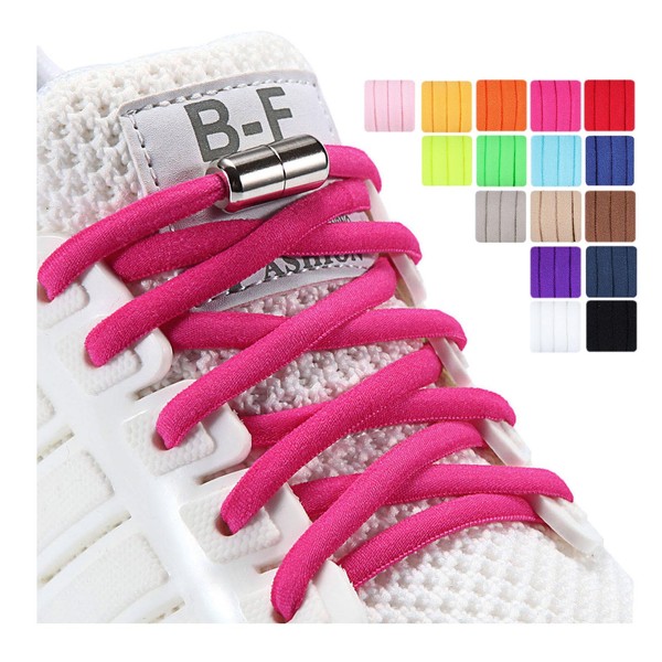 Olukssck [2 Pairs] No Tie Elastic Shoelaces - Tieless Shoe