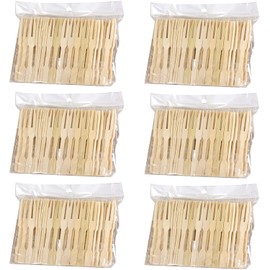 600 Pcs Bamboo Appetizer Forks Cocktail Tooth Picks Mini Forks for Appetizers Charcuterie Accessories Food Picks for Kids Wooden Food Toothpicks for Appetizers Cocktail Fruit Wood Food Fork Skewers