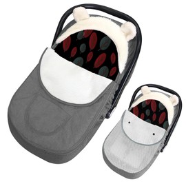 Carseat Cover Baby Car Seat Cover,Infant Car Seat Cover Winter Baby Car Seat Cover for Boys & Girls -Keeps Baby Warm and Cozy,2 in 1 Universal Baby Carseat Cover,Infant Stroller Cover(Grey)