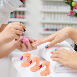 Jubaopen 30PCS Practice Fingers for Acrylic Nails False Finger Practice Nails Manicure Practice Finger Plastic Finger Model for Acrylic Gel Nail Art Training Display DIY Decoration(Skin Color)