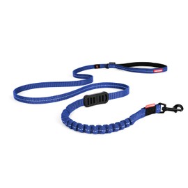 EzyDog Zero Shock Lite Bungee Dog Leash for Small Dogs - Perfect for Dogs 26 lbs or Less - Shock Absorbing Design for Superior Comfort and Control - Reflective for Nighttime Safety (48, Blue)