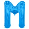 Letter M - Blue Helium Foil Balloon - 34 inch