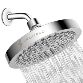 SparkPod Cabezal de regadera -Lluvia de alta presión -Diseño cromo moderno y lujoso -Instalación sencilla sin herramientas -El reemplazo ajustable per