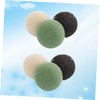 IWOWHERO 6pcs Natural Facial Sponges Face Scrubbing Puff for Gentle