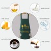 DILLMAN Women Kitchen Apron with Hand Wipe Pockets，Big Pocket,Hand-wiping, Waterproof