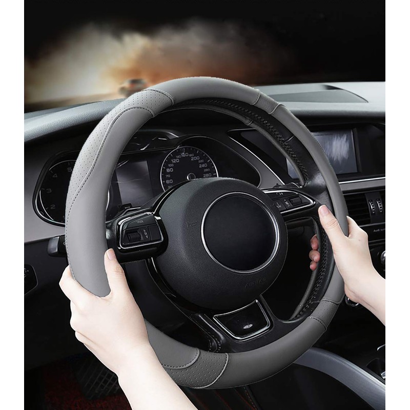 SFONIA Car Steering Wheel Cover Steering Wheel Protector Microfiber Leather