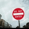 OLANZU Do Not Enter Sign 30”x30” - Pack of 2