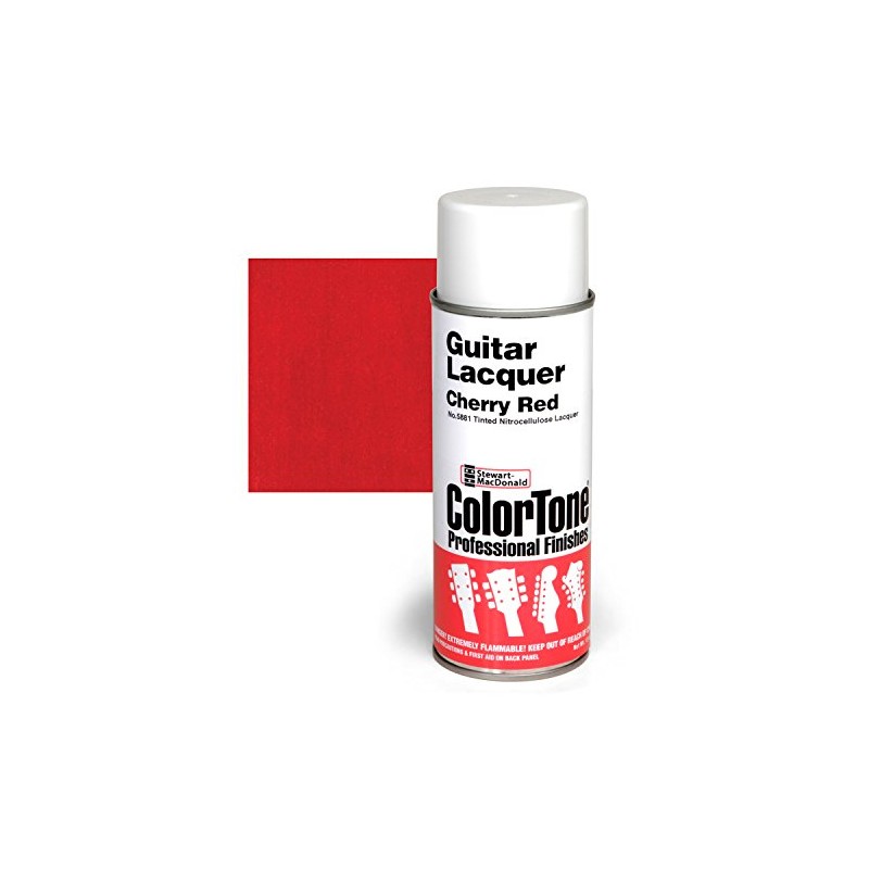 ColorTone Tinted Aerosol Guitar Lacquer, Cherry Red – Nitrocellulose Spray