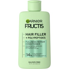 Garnier Fructis Hair Filler Fullness Repair Conditioner, Volumizing Conditioner with Polypeptides and Hair Repair Complex for Thin, Weak Split Ends, 10.1 Fl Oz