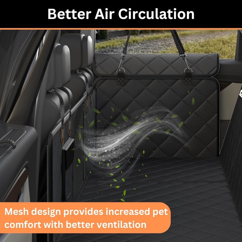 Dog Car Seat Cover, 100% Waterproof, 6 Layer Waterproof Fabric,