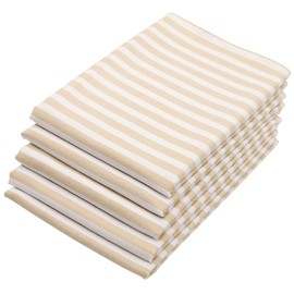 Zollner 310 Tea Towels, Striped, 50 x 70 cm, Set of 5, beige, 50 x 70 cm