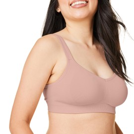 Bravado Designs Sustainable Everyday Bra Smoothing Seamless Wirefree Sculpt Bra, Cameo, Small