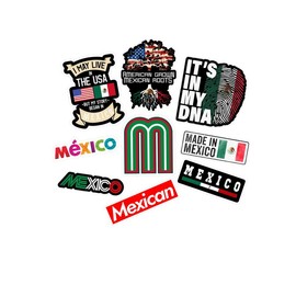Mexican Heritage Vinyl Sticker Pack - 22 Durable 3mm Vinyl Stickers, All-Season & Dishwasher Safe Decor Decorative Set  Ornaments