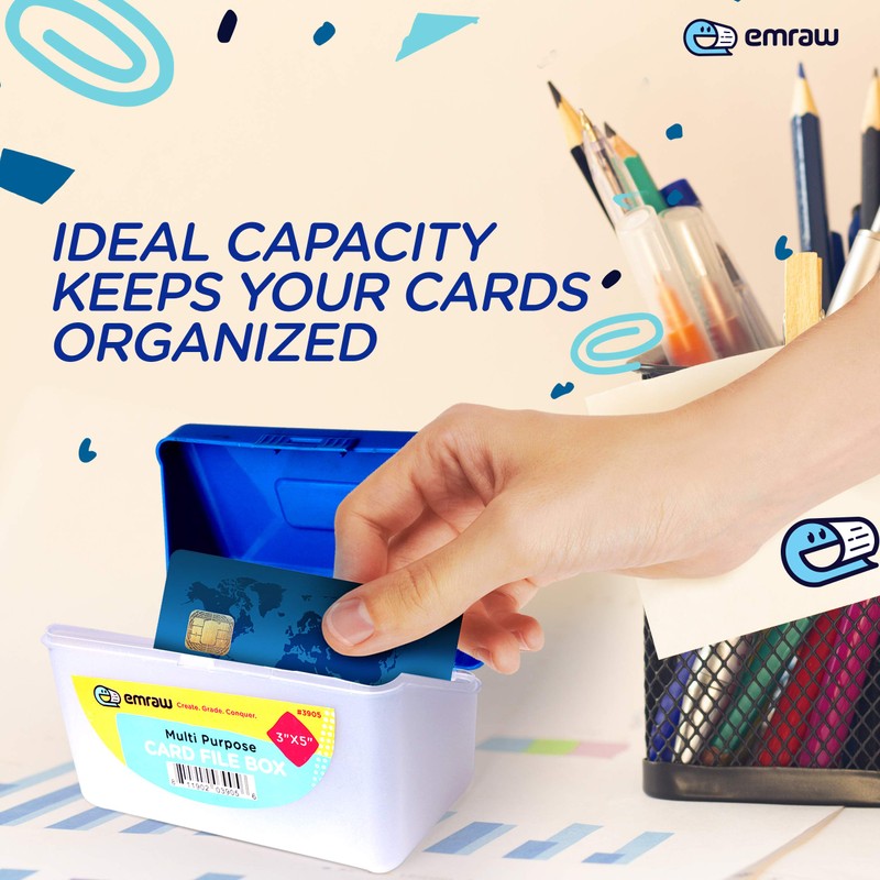 Index Card holder Case 3" X 5", ideal box card