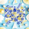 200pcs Nautical Theme Confetti, Sailing Into Retirement Table Decorations Blue