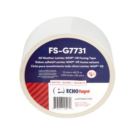 ECHOtape FS-G7731 | All Weather Lamtec WMP-VR Facing Tape | Metal Building Insulation Tape | White Seam and Repair Tape | Cold Weather Acrylic Adhesive | Contractor Tape | 2.83 in x 50 yds