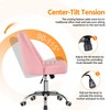 Yaheetech PU Leather Armless Office Chair, Mid Back Desk Chair,