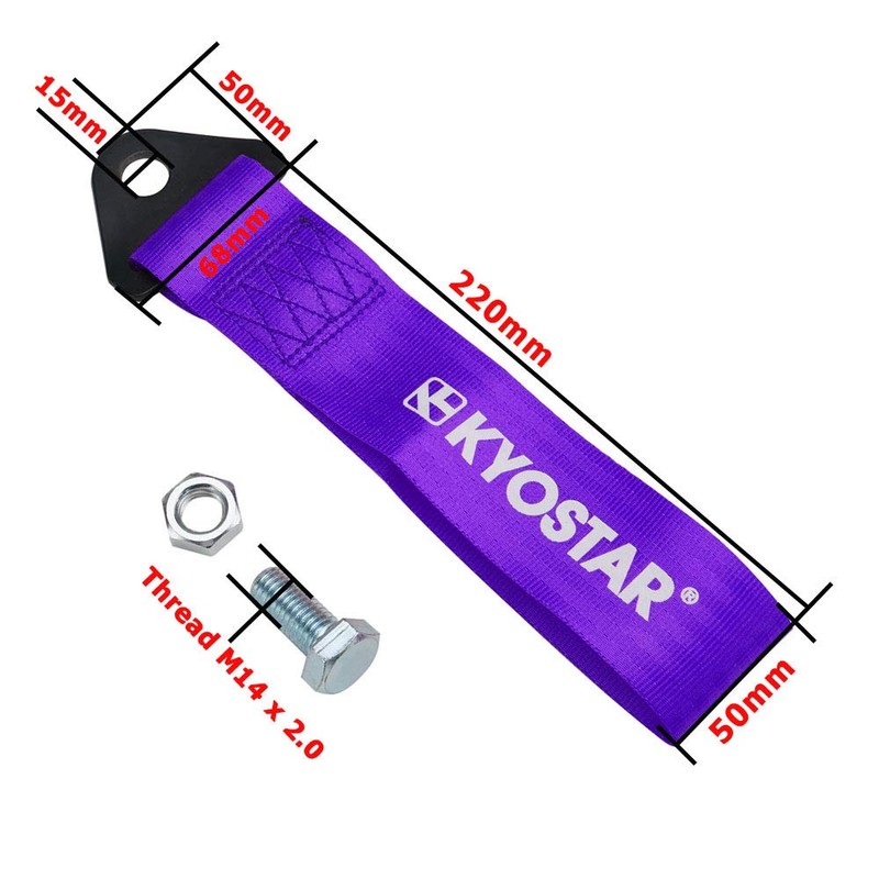 Kyostar Drift Rally car Towing Tow Strap Belt Hook(Black)