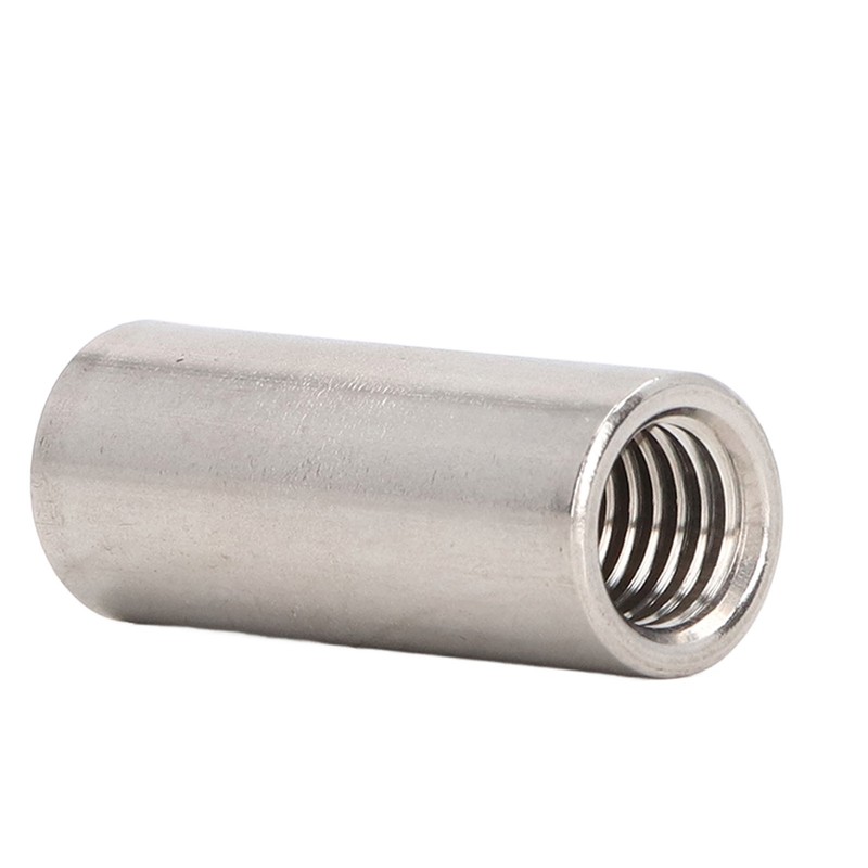 10 Pcs Round Coupling Nut M10x1.5 L35mm Stainless Steel Round
