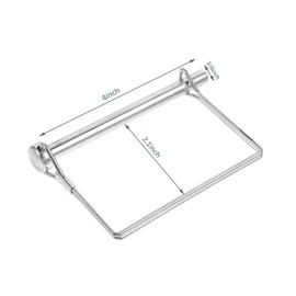 6 PCS Trailer Pin 3/8 Inch Safety Coupler Pin Heavy Duty Wire Lock Pin Secure Trailer Hitch Coupler Pin Towing Hitch Pin Lock Accessories for Farm Trailers Lawn Hitches Wagons Garden (6, 3/8x4in)