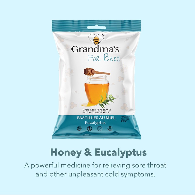 Grandma's For Bees | Honey and Eucalyptus 80g - Pack
