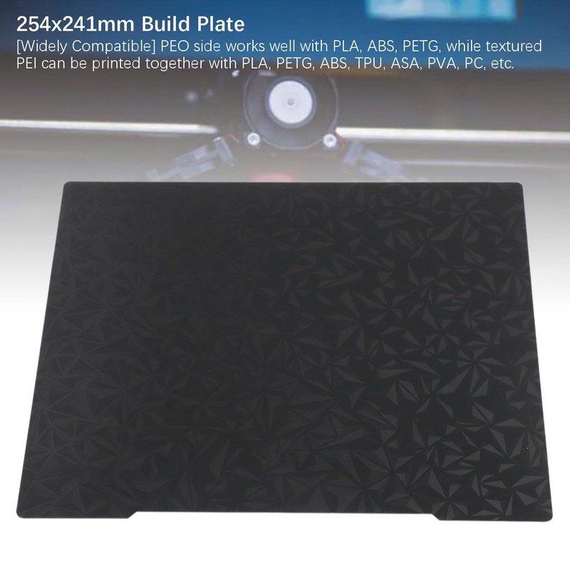PEO PEI 3D Printer Building Plate, 254 x 241 mm,