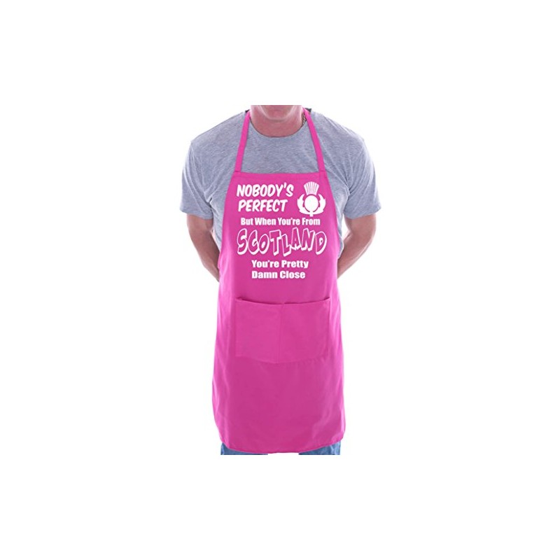 Scotland Scottish Perfect BBQ Cooking Funny Novelty Apron Pink
