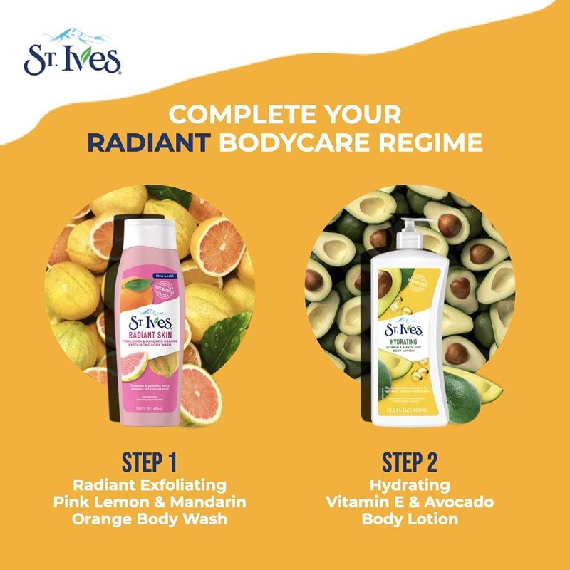 St. Ives Hydrating Body Lotion, Vitamin E and Avocado, 21