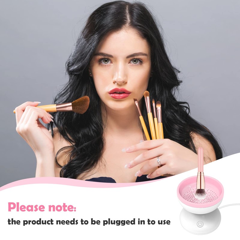 Electric Makeup Brush Cleaner Newest Design, Luxiv Wash Makeup Brush