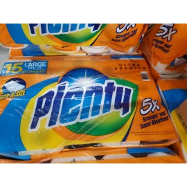 PLENTY Ultra Premium Paper Towels, White, 15 Total Rolls buy 3 get 1 free