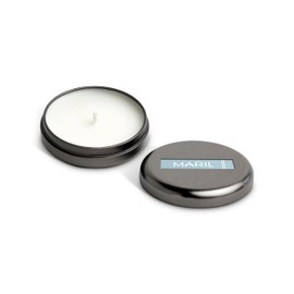 MARIL Collection Scented Demi 1.75 Ounce Wax and Tin Lidded Vessel Candle, Coconut + Driftwood