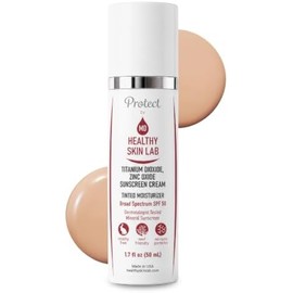Healthy Skin Lab- Crema hidratante con color y protector solar mineral FPS 50, ácido hialurónico, óxido de zinc, dióxido de titanio