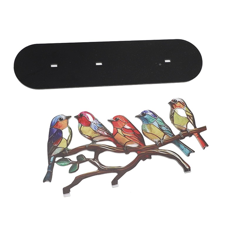 Generic Acrylic Birds On Branch Craft, Flat Bird Craft Statue