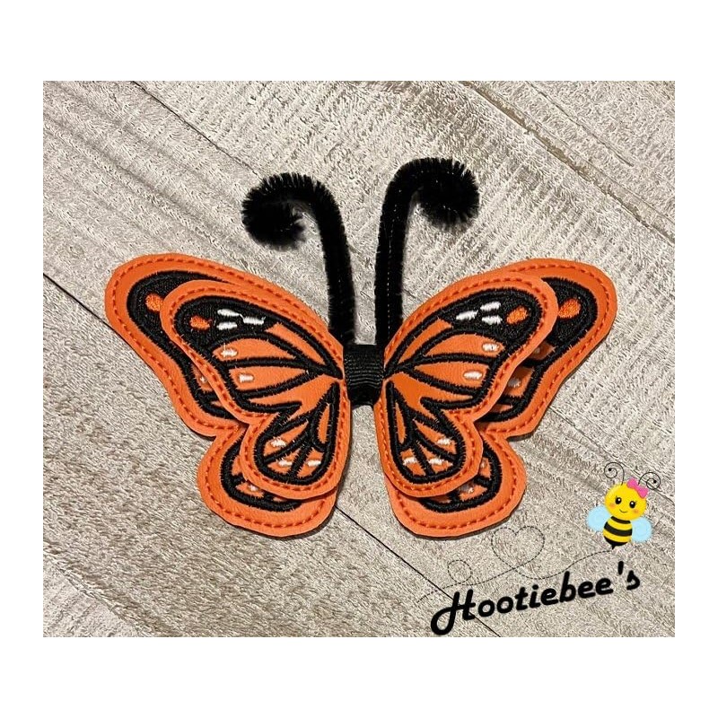 Double Layer Butterfly Vinyl Hair Bow