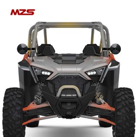 MZS UTV Mirrors Side View Rear Round CNC Black Accessories Universal 1.75" or 2" Compatible with RZR Rangers Roof XP Commander Gator Wildcat trail Mule Pioneer teryx RTV Rhinos Viking Sidexside SXS