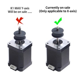 FYSETC Crealty K1 Max Motor Replacement - K1 42-60 Stepping Motor: Nema 17 Stepper 42x60mm Body 1.8 Stepper Angle 2.0A 2 Phase with Synchronous Belt Wheel Pulley for X Axis 3D Printer Accessories